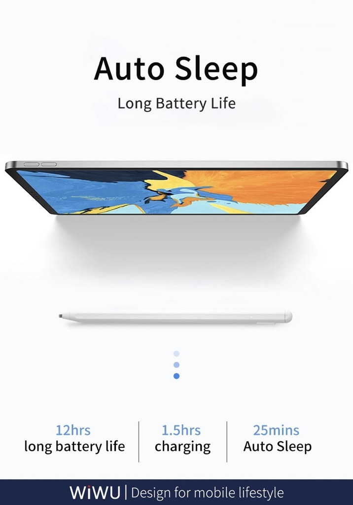 Bút cảm ứng WiWU pencil max cho điện thoại và máy tính bảng