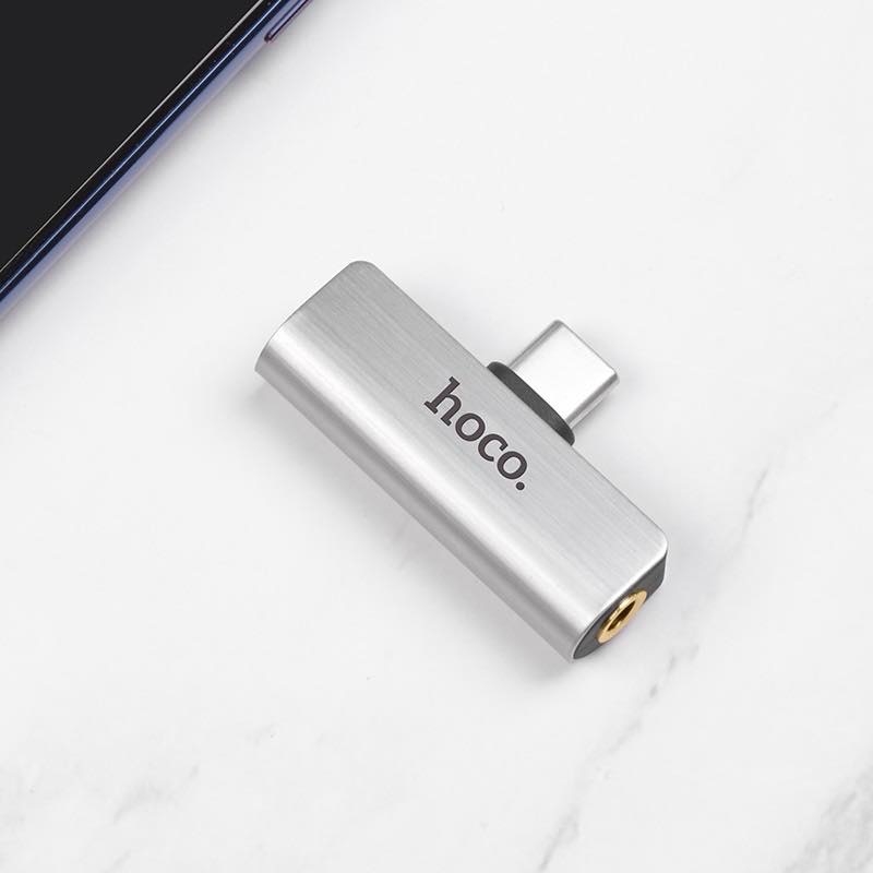 Jack chuyển 2 in 1 type C chính hãng Hoco