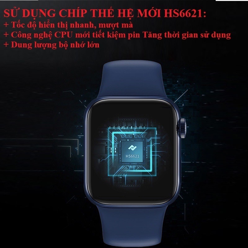 Đồng Hồ Thông Minh M26 Plus Series 6, Màn Hình Tràn Viền Rentina Cân Đối, Sạc không dây