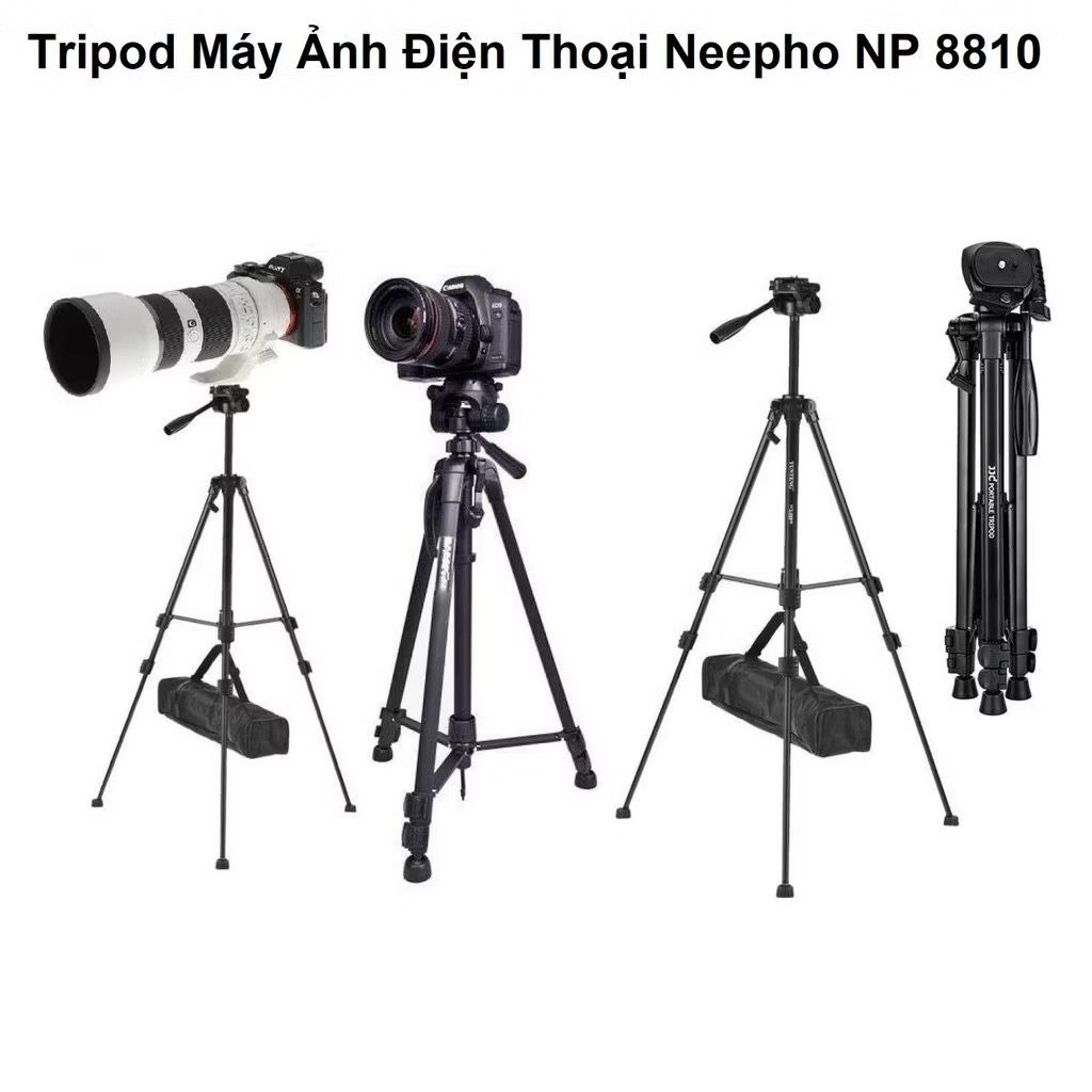 Tripod chân máy ảnh khung nhôm cao cấp NeePho NP-8810