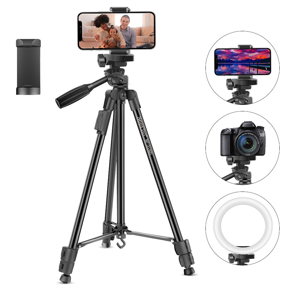Giá Đỡ Tripod 3 Chân Neepho Np-3180S Xoay 360 Độ Kèm Remote