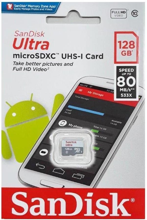 Thẻ nhớ Sandisk 128gb MicroSD Ultra
