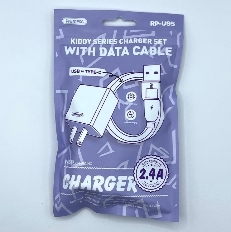 Bộ củ cáp sạc nhanh REMAX RP-U95 US 2.4A USB A ra Type C