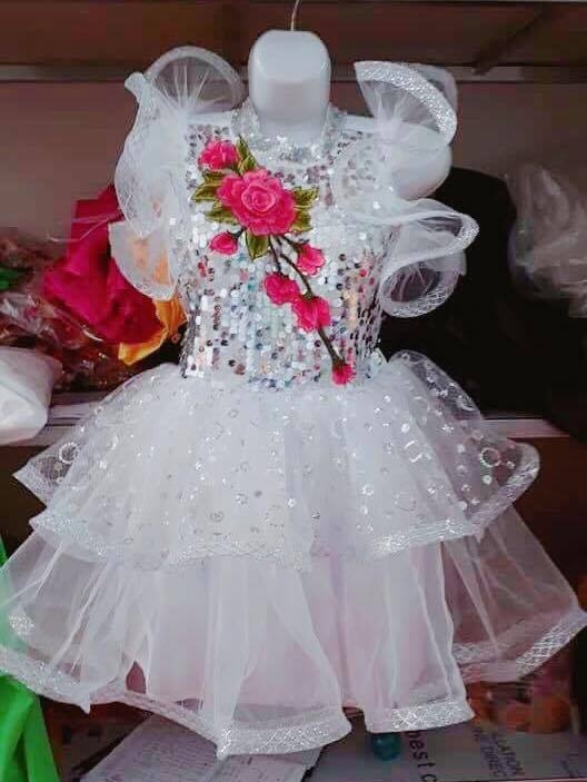 Đầm múa ballet bé gái Ginger World PD360 - Xám & trắng