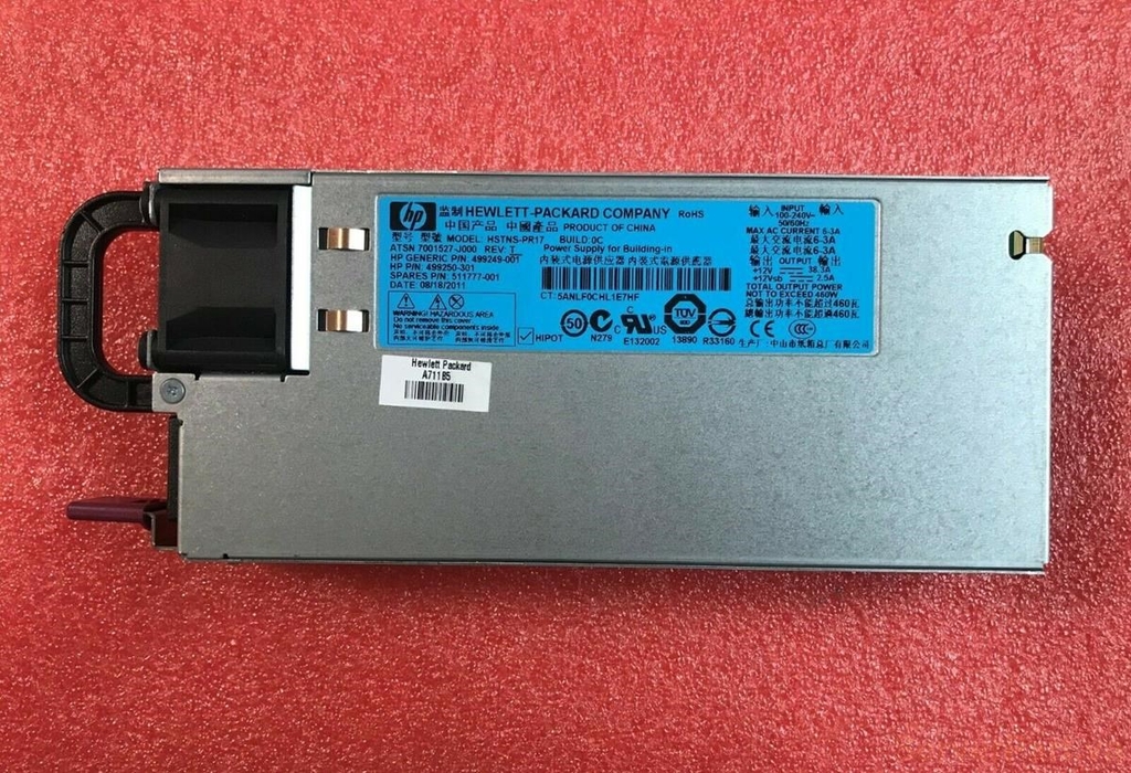 HP 503296-B21 511777-001 499250-001 460W HE Hot-Plug Power Supply G6 G7 TESTED