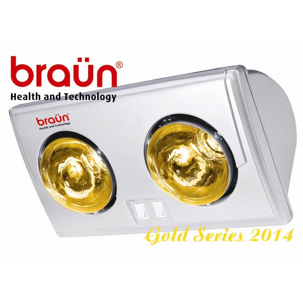 Đèn sưởi nhà tắm Braun 2 bóng vàng- Nhập khẩu chính hãng CHLB Đức ...