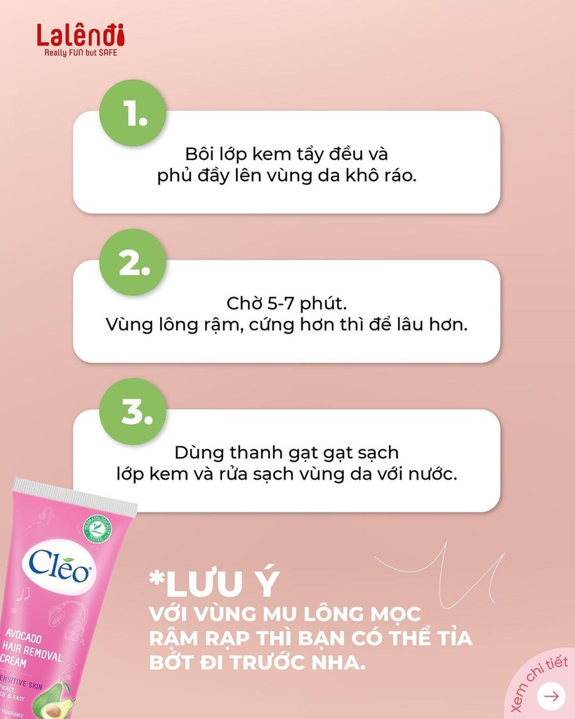 Kem tẩy lông Cleo Hồng