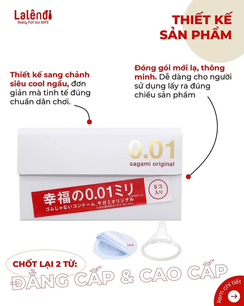 Sagami 0.01 (5c) - Nhập khẩu chính hãng