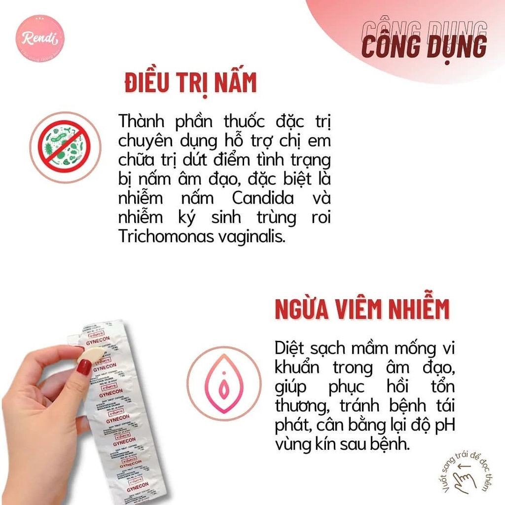 Viên đặt Gynecon-T Thái Lan (Set 2 dây = 10v)