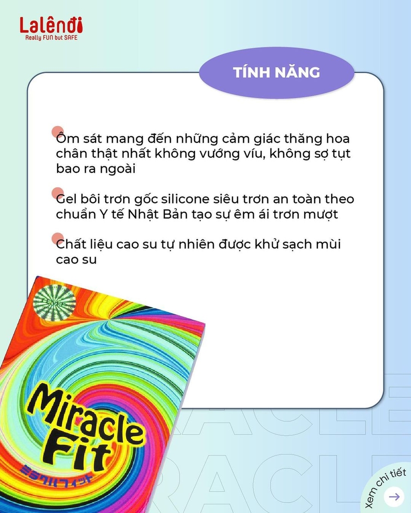 Sagami Miracle Fit hộp 5 chiếc