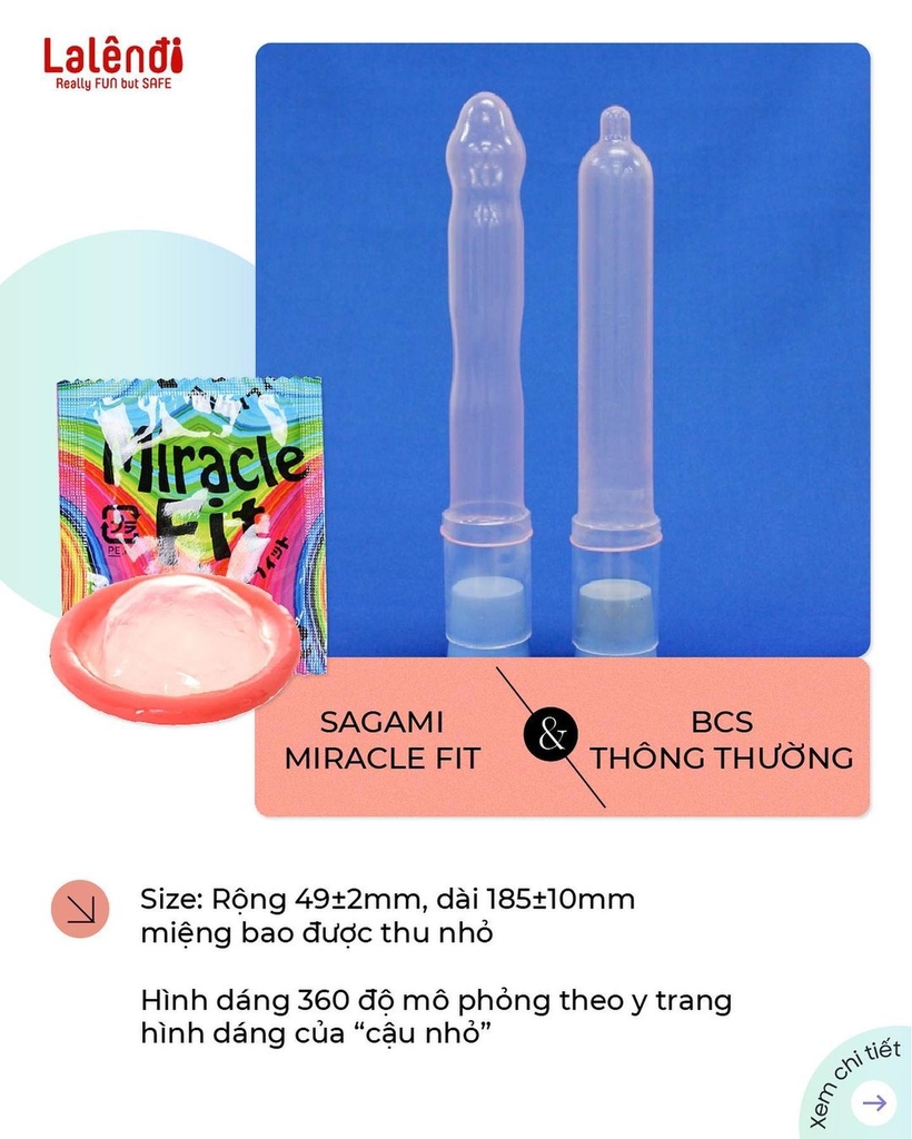 Sagami Miracle Fit hộp 5 chiếc