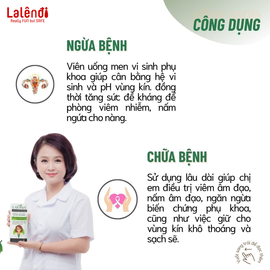 Men uống vi sinh cho phái nữ Lavima Biotic