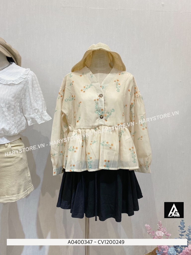 Giảm giá Đầm babydoll nơ cổ trắng/ Váy babydoll dáng xoè tay dài phồng chất  đũi nơ cổ trắng - Mua Thông Minh