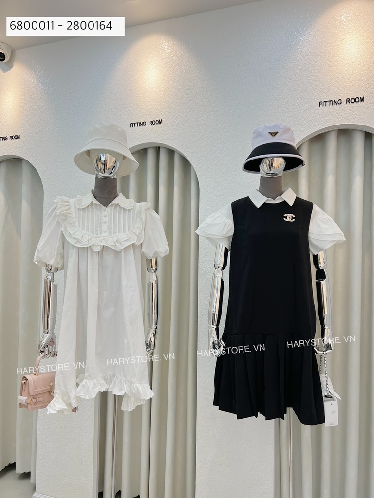 VÁY BABY DOLL TAY PHỒNG XANH DƯƠNG NGỌT NGÀO  Shopee Việt Nam