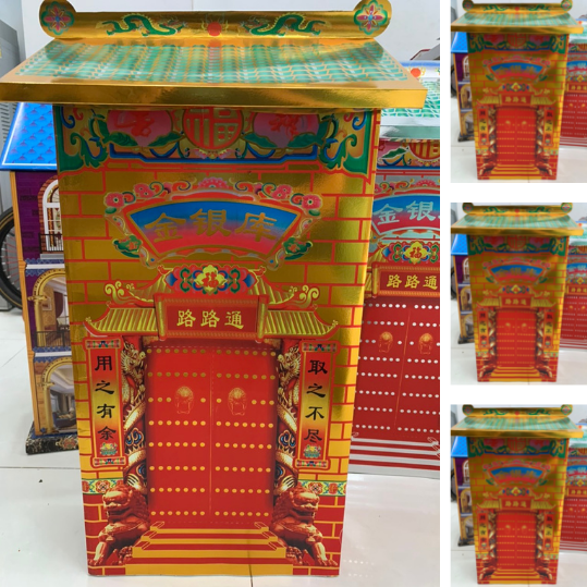 Kho Vàng chứa đầy vàng thỏi nhũ bóng cao cấp cho mâm cúng đầy tháng cho bé