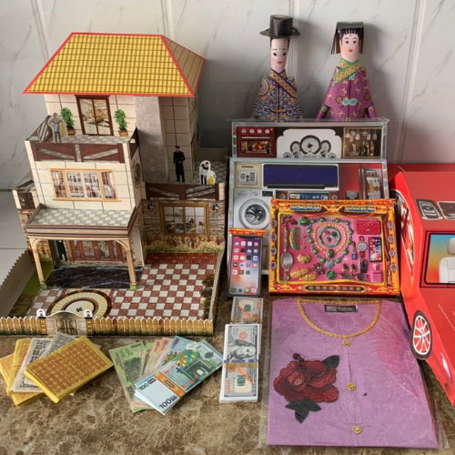 Chi tiết các món đồ dùng vàng mã cao cấp dành riêng cho nữ mẫu Nhà Vàng TL1