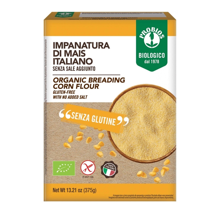 Bột chiên xù hữu cơ Probios 375g Organic Breading Corn Flour
