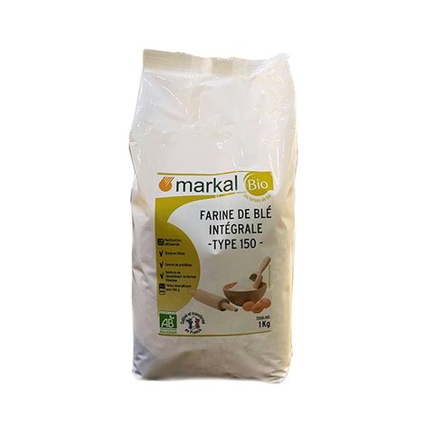 Bột Mì nguyên cám hữu cơ T150 Markal 25kg