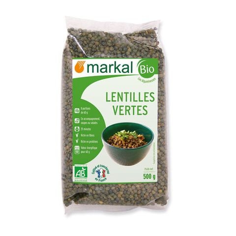 Đậu lăng xanh hữu cơ Markal 500g