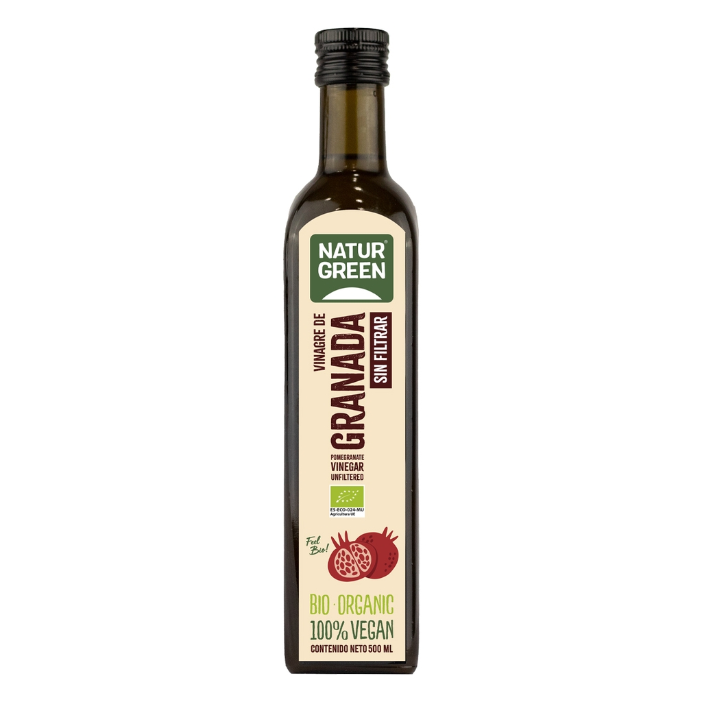 Giấm lựu hữu cơ Natur Green 500ml Vinagre De Granada Sin Filtrar Bio 500ml