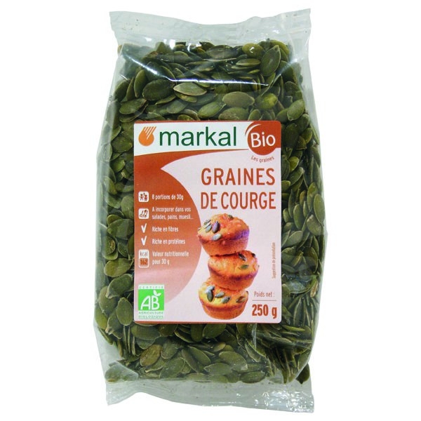 Hạt bí hữu cơ đã tách vỏ Markal 250g