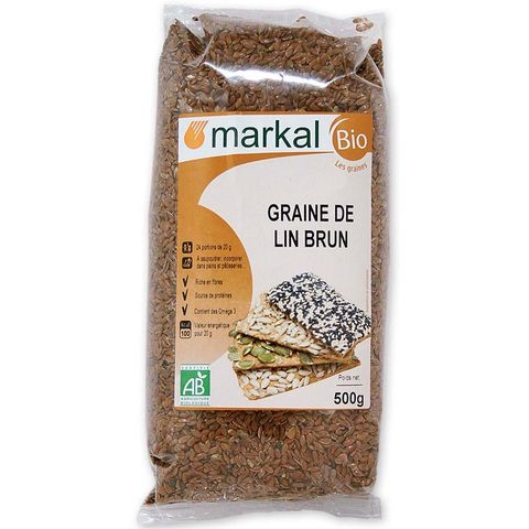 Hạt lanh nâu hữu cơ Markal 100g