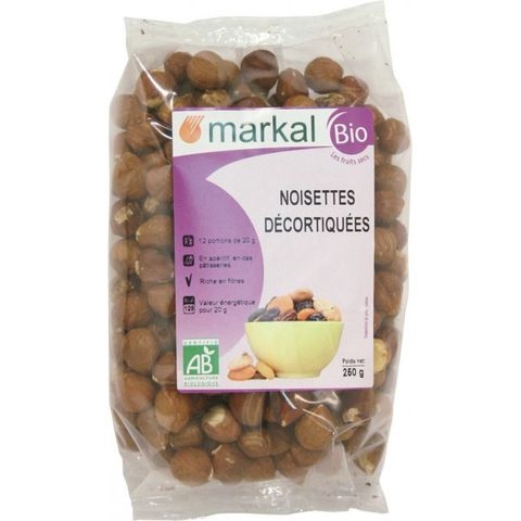 Hạt phỉ hữu cơ đã bóc vỏ Markal 250g