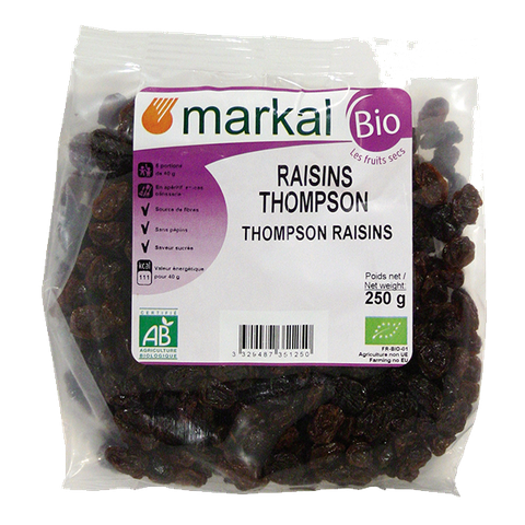 Nho khô hữu cơ Thompson Markal 250g