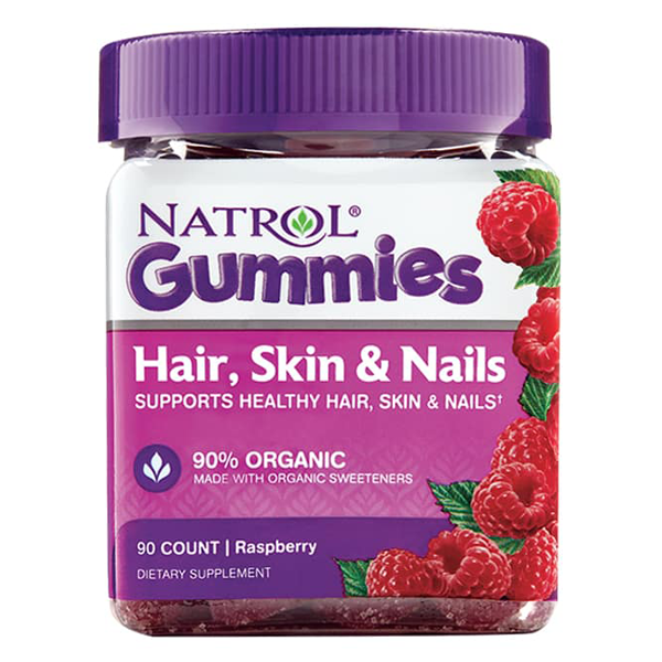 Kẹo dẻo đẹp da móng tóc Natrol Gummies Hair Skin Nails 90 viên