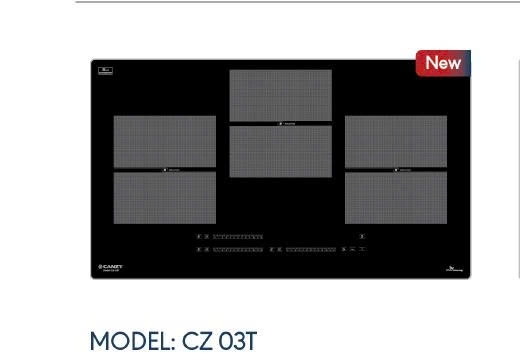 Bếp từ 3 vùng nấu Canzy CZ 03T