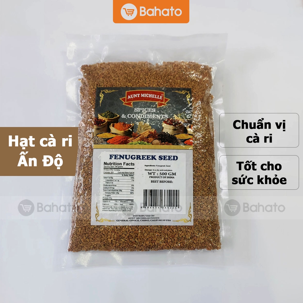 Hạt cà ri Ấn Độ 500g - Hạt cỏ Methi Seed | Fenugreek Seed