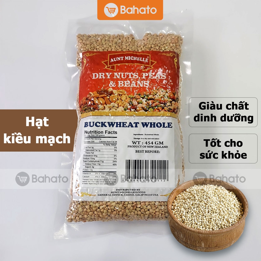 Hạt kiều mạch Buckwheat Whole Aunt Michelle 454g