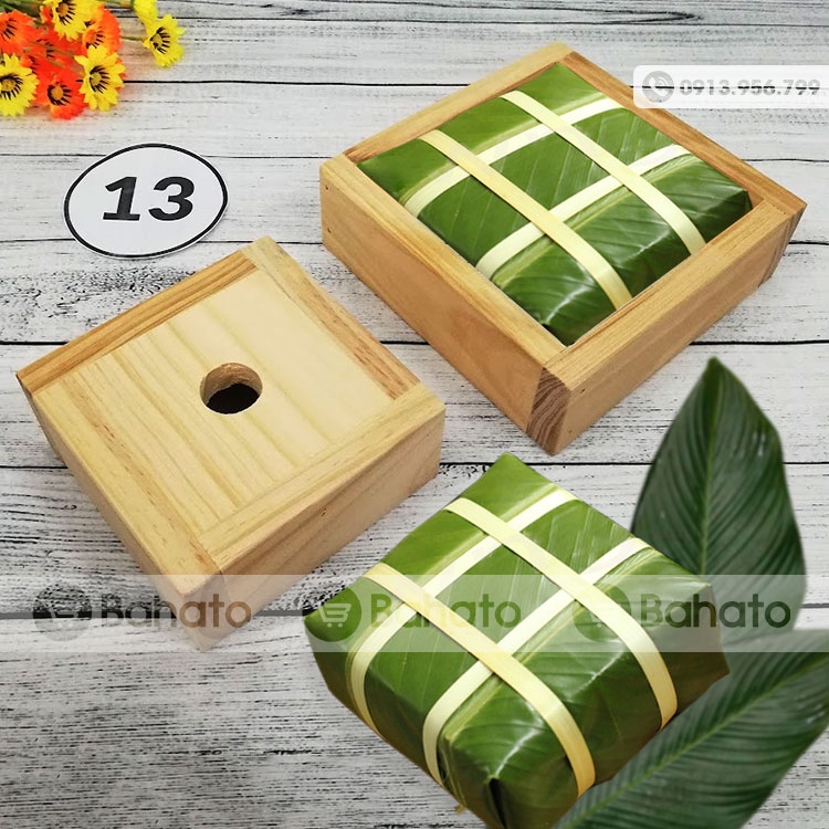 Khuôn gói bánh chưng thông minh gỗ Bahato 13cm cỡ trung