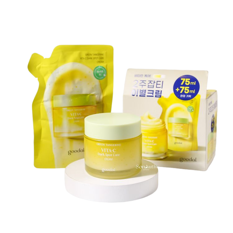 Goodal Green Tangerine Vita C Dark Spot Care Cream Set SonAuth Official