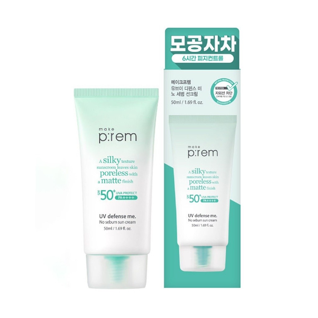 Kem Chống Nắng Make P:rem UV Defense Me.No Sebum Sun Cream SPF 50+ 50ml |  SonAuth Official
