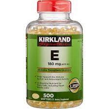 Vitamin E Kirkland 180mg 400IU - Vitamin E dưỡng da, ngăn ngừa lão hóa