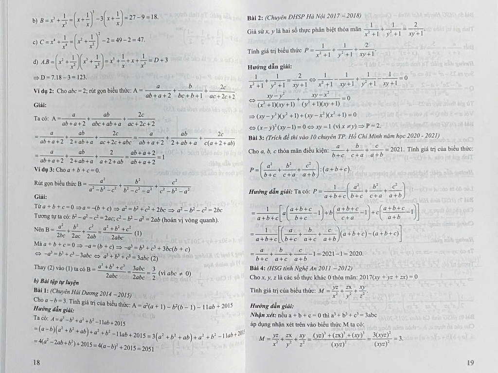 Chuyên đề bồi dưỡng học sinh giỏi toán 8 (bộ 2 cuốn)
