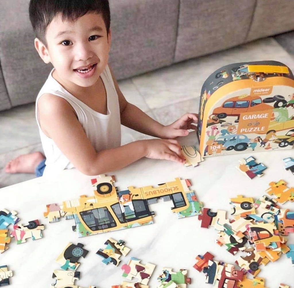 Ghép Hình Mideer 104 Miếng Ghép - Garage