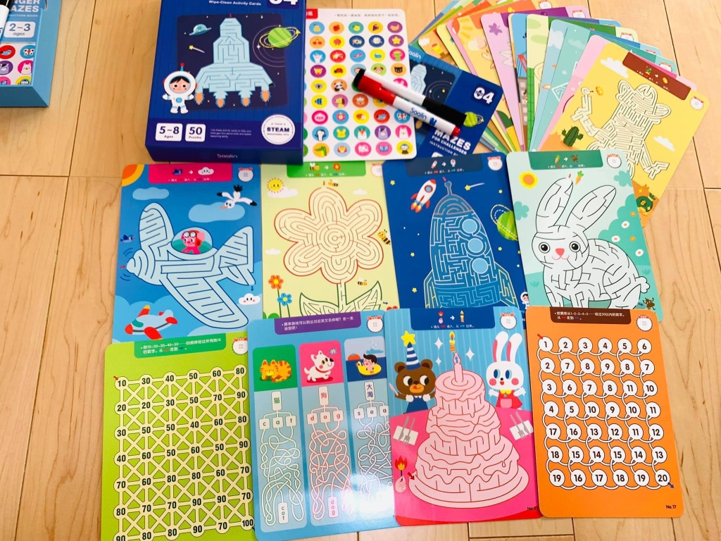 Bộ thẻ mê cung viết xóa - Lever 3