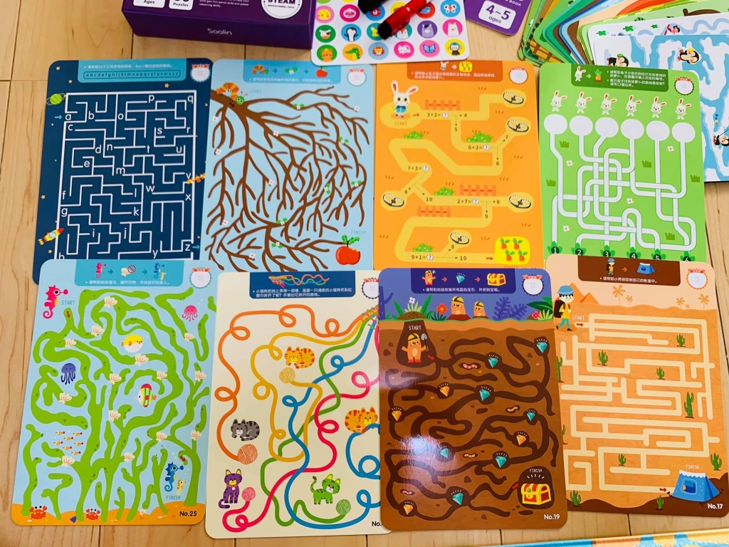 Bộ thẻ mê cung viết xóa - Lever 3