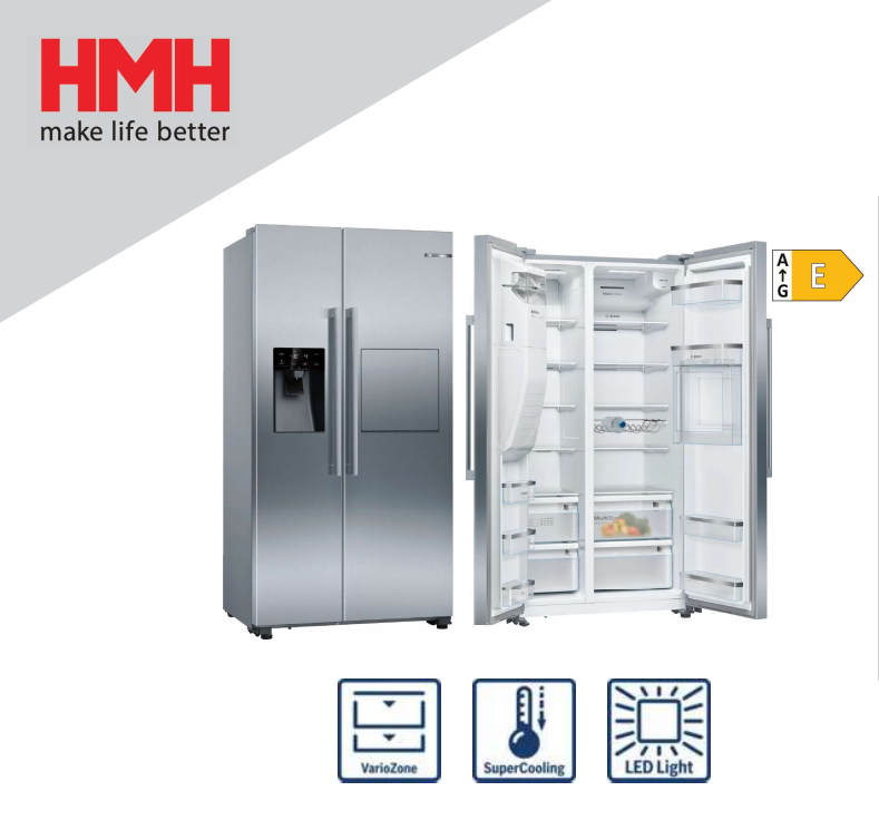 Tủ lạnh side by side BOSCH HMH.KAG93AIEPG|Serie 6