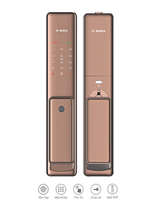 Khóa Cửa Vân Tay BOSCH FU 750 EU AMBER GOLD APP