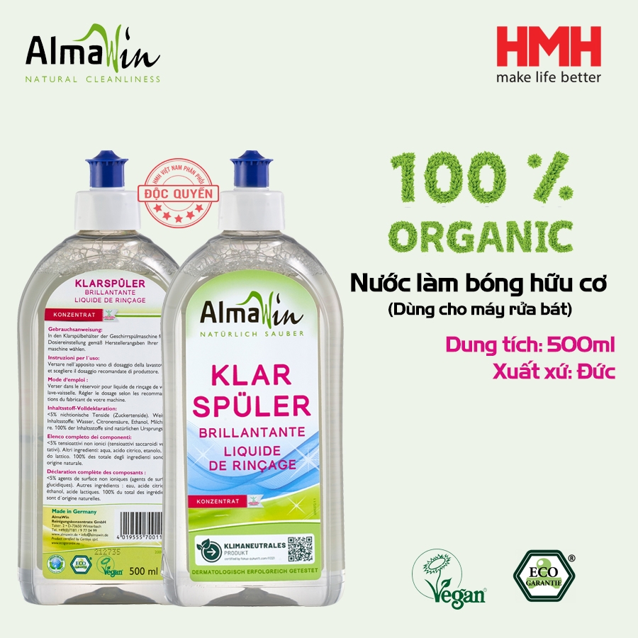 Nước Làm Bóng Almawin Hữu Cơ 500ml HMH.8021500