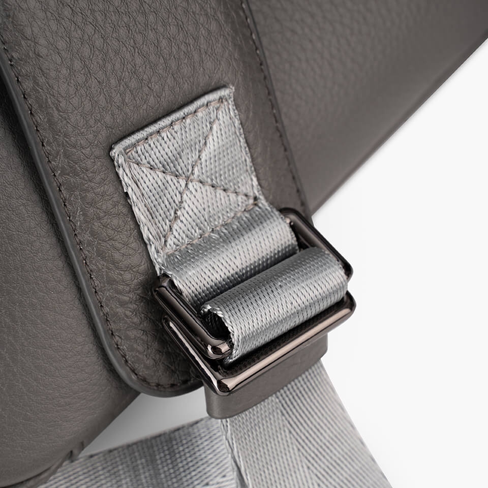 Balo nam công sở da bò Mill màu ghi GBL02