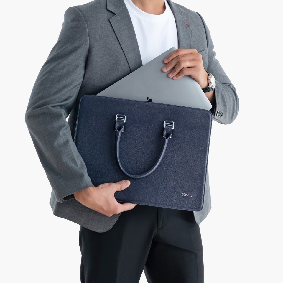 Cặp xách da nam cao cấp da bò Taiga CGL07 khóa số