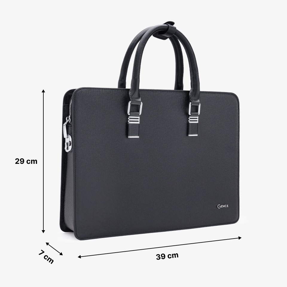 Cặp xách da nam cao cấp da bò Taiga CGL08 khóa số