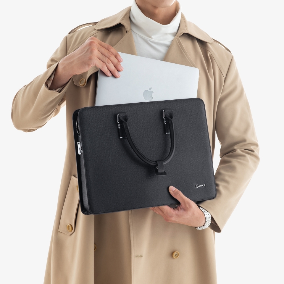 Cặp xách da nam cao cấp da bò Taiga CGL08 khóa số