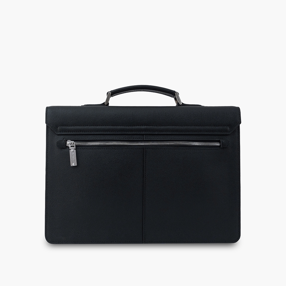 Cặp xách nam công sở da bò epsom CTS27 màu đen