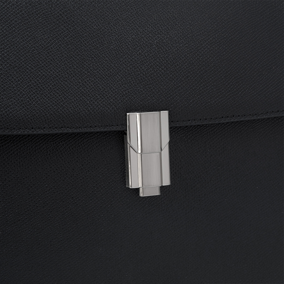 Cặp xách nam công sở da bò epsom CTS27 màu đen