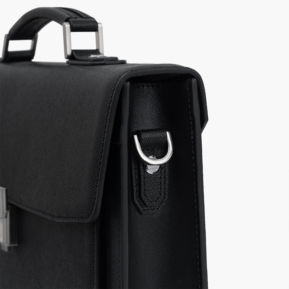 Cặp xách nam công sở da bò epsom CTS27 màu đen